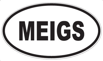 MEIGS - Oval Sticker