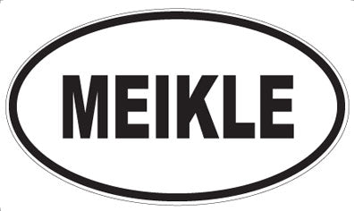 MEIKLE - Oval Sticker