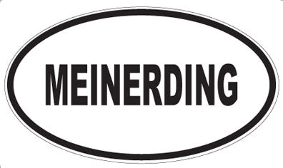 MEINERDING - Oval Sticker