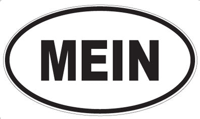 MEIN - Oval Magnet