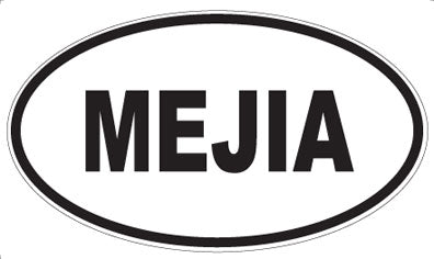 MEJIA - Oval Magnet