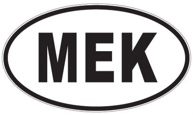 MEK - 3 Letter Initials Oval Sticker