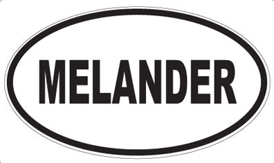 MELANDER - Oval Sticker