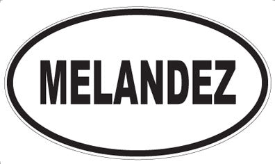 MELANDEZ - Oval Sticker