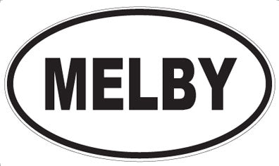MELBY - Oval Sticker