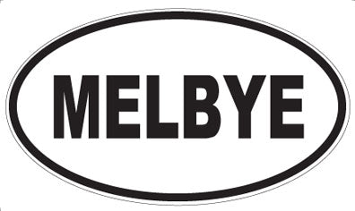 MELBYE - Oval Sticker