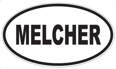 MELCHER - Oval Sticker