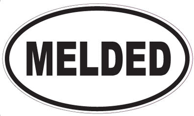 MELDED - Oval Sticker