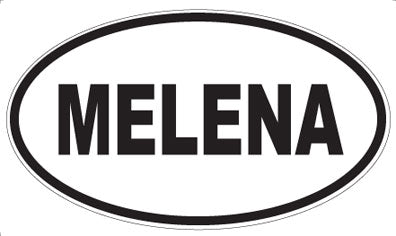 MELENA - Oval Sticker