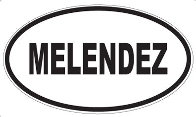 MELENDEZ - Oval Sticker