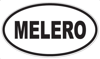 MELERO - Oval Sticker
