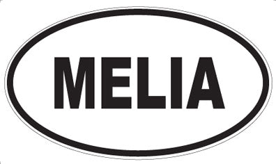 MELIA - Oval Sticker