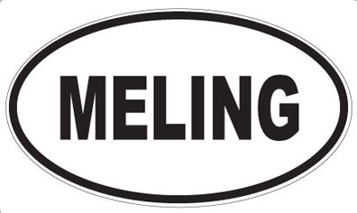 MELING - Oval Sticker