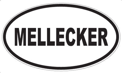 MELLECKER - Oval Sticker