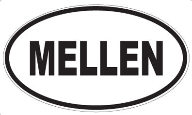MELLEN - Oval Sticker