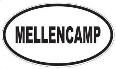 MELLENCAMP - Oval Sticker