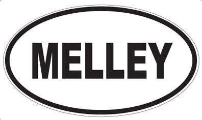 MELLEY - Oval Sticker