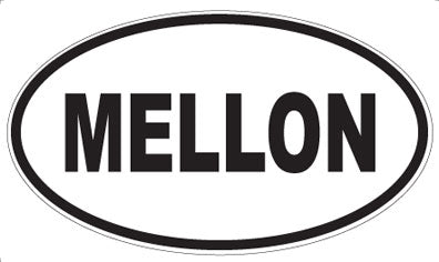 MELLON - Oval Sticker