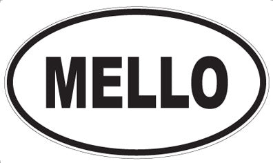 MELLO - Oval Magnet