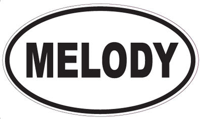 MELODY - Oval Sticker