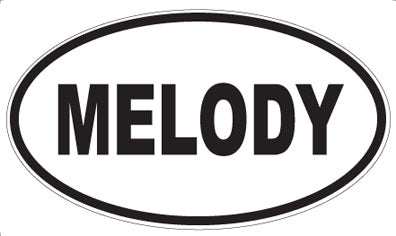 MELODY - Oval Magnet