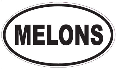 MELONS - Oval Sticker