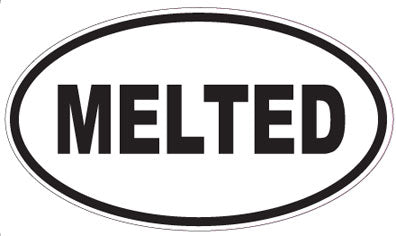 MELTED - Oval Sticker
