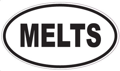 MELTS - Oval Sticker