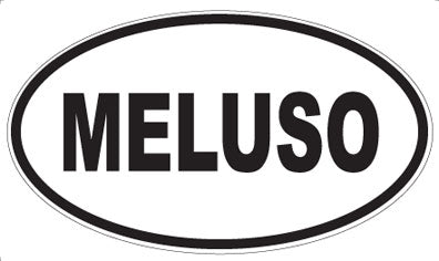 MELUSO - Oval Sticker
