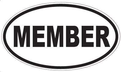 MEMBER - Oval Sticker