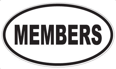 MEMBERS - Oval Sticker