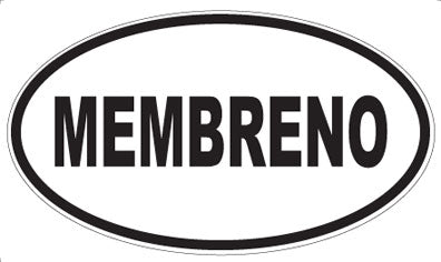MEMBRENO - Oval Sticker