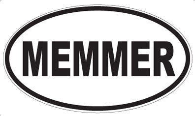 MEMMER - Oval Magnet