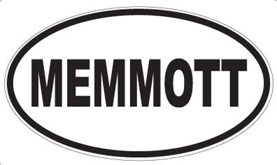 MEMMOTT - Oval Sticker