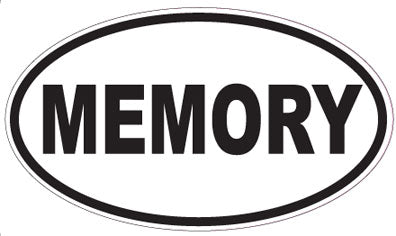MEMORY - Oval Sticker