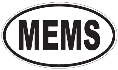 MEMS - Oval Sticker