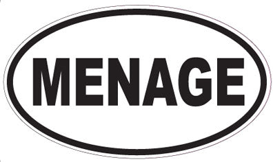 MENAGE - Oval Sticker