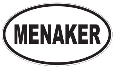 MENAKER - Oval Sticker