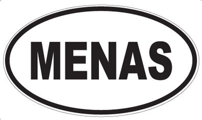 MENAS - Oval Sticker