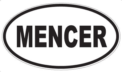 MENCER - Oval Sticker
