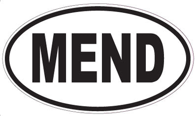 MEND - Oval Sticker