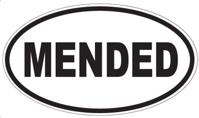 MENDED - Oval Sticker