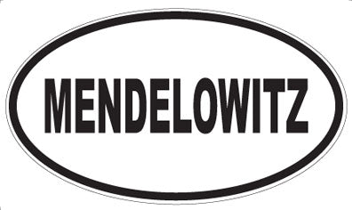 MENDELOWITZ - Oval Magnet