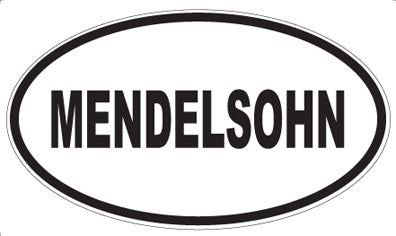 MENDELSOHN - Oval Sticker