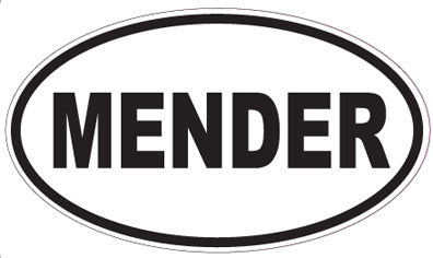 MENDER - Oval Sticker