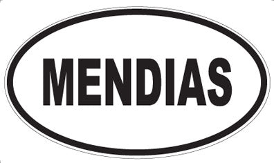 MENDIAS - Oval Magnet