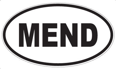 MEND - Oval Magnet