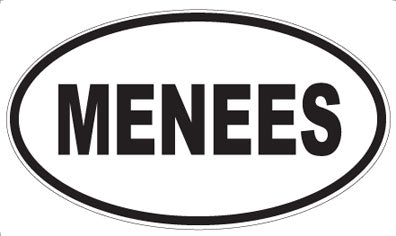 MENEES - Oval Sticker