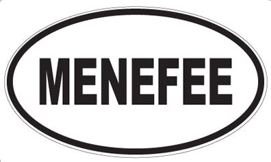 MENEFEE - Oval Magnet