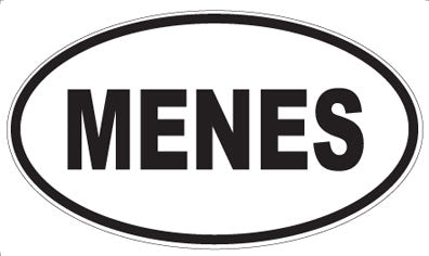 MENES - Oval Sticker